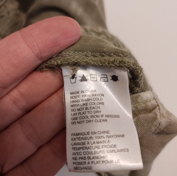 Paper Crane sage green boho cold shoulder short sleeve dress - Picture 10 of 10